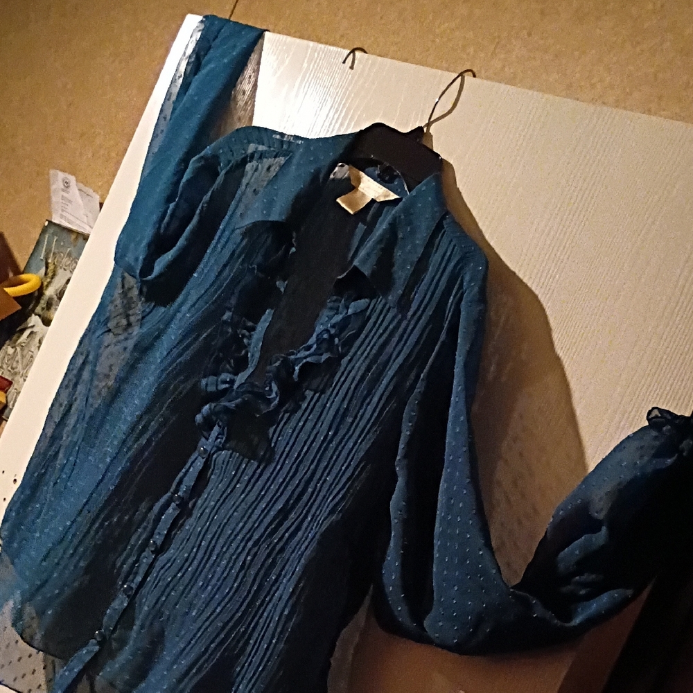 Women's Blue Button Down Shirt